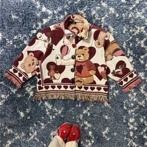 Valentine’s Teddy Jacket Upcycled 1 of 1